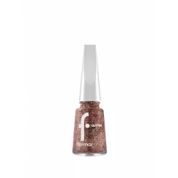 Flormar Glitter Nail Enamel GL43 Rose Gold Sparkling Glitter Nail Polish High Shine Rose Gold Color Buildable Coverage Long Lasting 11ml