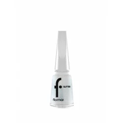 Flormar Glitter Nail Enamel GL37 Glitter Touch Sparkling Silver Pink Glitter Nail Polish High Shine Finish Buildable Coverage Long Lasting 11ml