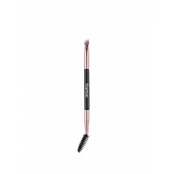 Flormar Brow Brush Groomer 015 Dual Ended Eyebrow Brush Angled Precision Brush Spoolie Groomer Professional Brow Shaping Tool Soft Synthetic Bristles Easy Application