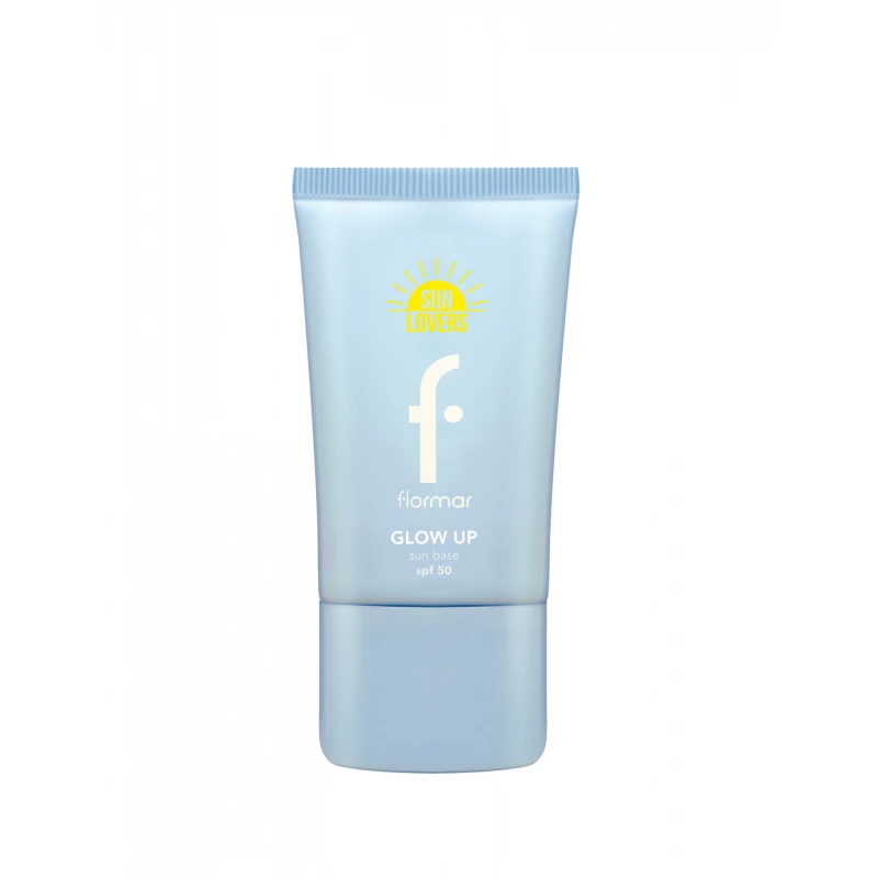 فلورمار جلو أب صن بيس SPF50 - Soft Pink 001 واقي شمس وبرايمر مرطب ومضيء للحماية من الشمس وتوحيد لون البشرة - فلورمار