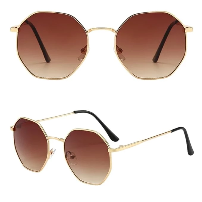 Polarized Square UV Protection Sunglasses, Lightweight Metal Frame Hexagonal, 3 Amazon.com: KALIYADI Sunglasses for Women and Men Polarized  main image 3