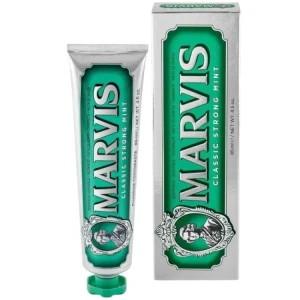 Marvis Classic Strong Mint Toothpaste – Premium Italian Toothpaste with Intense Mint Flavor, Helps Clean Teeth, Freshen Breath, and Provide Long-Lasting Freshness for Daily Oral Care