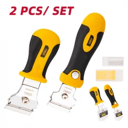 Deli Putty Knife Set 2 Piece Cold Rolled Steel Blades for Scraping and Smoothing