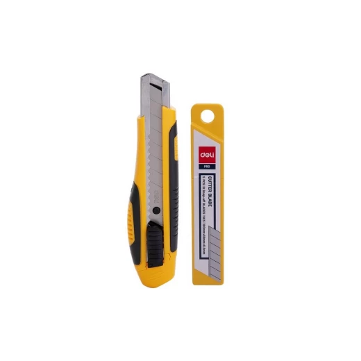 Deli Standard Utility Knife Set with 10 Replaceable Blades for Precise Cutting and Scraping Tasks, Durable Construction for Various Materials Deli Standard Utility Knife Set with 10 Replaceable Blades for Precise Cutting and Scraping Tasks, Durable Construction for Various Materials