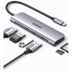 محول يو جرين 6 في 1 USB-C منفذ HDMI 4K قارئ بطاقات SD/TF 3 منافذ USB 3.0 - يوجرين