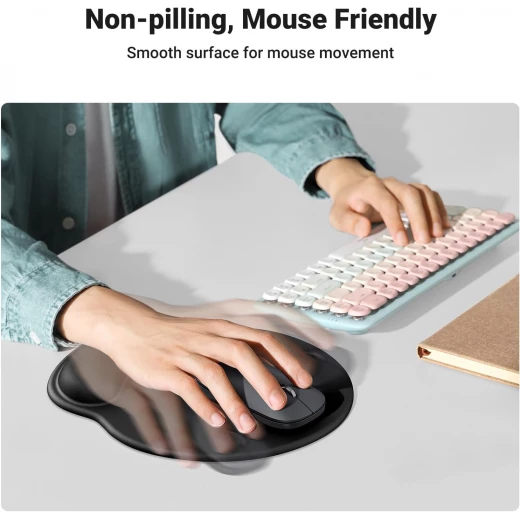 UGREEN Ergonomic Mouse Pad with Wrist Rest – LP668 Comfortable Wrist Support Non-Slip Base for Laptop and Computer Use - Ugreen - Image 2