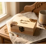 Wooden Jewelry Box with Sunflower Design by Star Zone – Elegant Decorative Storage Box for Jewelry and Accessories 11×7×4.6 cm - star zone