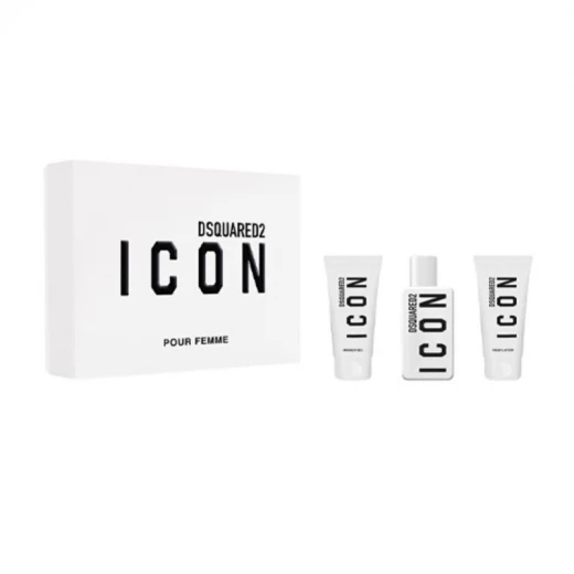 Dsquared2 Icon Pour Femme Eau de Parfum 3-Piece Gift Set for Women – Luxury Floral Fruity Fragrance Set with Shower Gel and Body Lotion, Elegant Long-Lasting Perfume Gift Edition from Dsquared2 Dsquared2 Icon Pour Femme Eau de Parfum 3-Piece Gift Set for Women – Luxury Floral Fruity Fragrance Set with Shower Gel and Body Lotion, Elegant Long-Lasting Perfume Gift Edition from Dsquared2