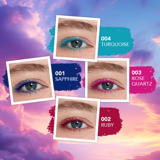 Flormar Color Treasure Mascara Turquoise 004 Volumizing Highly Pigmented Eyelash Makeup 7.5 ML - Image 5