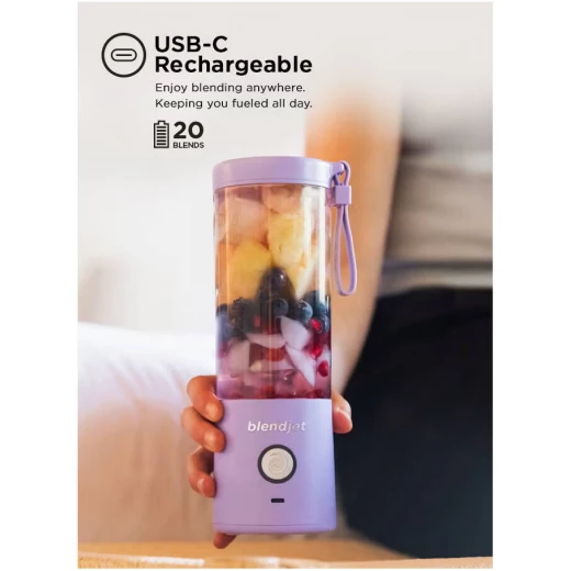 BlendJet V2 Portable Blender Lavender 16oz, USB-C Rechargeable, Food Processor - BlendJet - Image 5