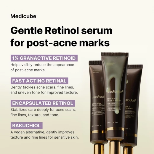 Medicube Deep Vita A Retinol Serum 30ml Anti-Aging Skin Care for Night Use - Medicube - Image 4