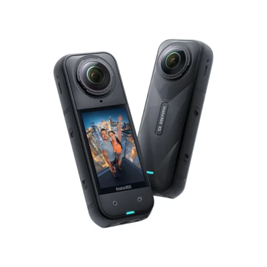 كاميرا الأكشن Insta360 X5 بتصوير 360 درجة ودقة 8K، مع مستشعرين مزدوجين 1/1.28 بوصة، تثبيت متطور للصورة، تصميم مقاوم للماء، لون أسود منتصف الليل كاميرا الأكشن Insta360 X5 بتصوير 360 درجة ودقة 8K، مع مستشعرين مزدوجين 1/1.28 بوصة، تثبيت متطور للصورة، تصميم مقاوم للماء، لون أسود منتصف الليل