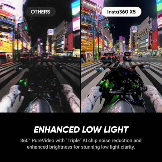حزمة كاميرا Insta360 X5 360° المقاومة للماء 8K Essentials باللون الأسود - انستا 360 - Image 3