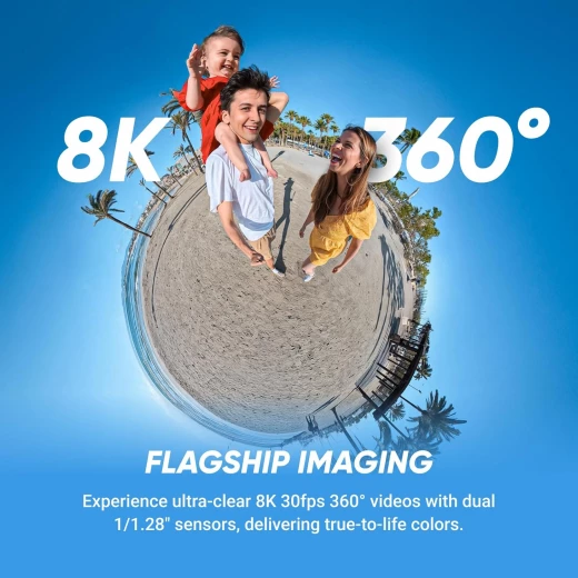 حزمة كاميرا Insta360 X5 360° المقاومة للماء 8K Essentials باللون الأسود - انستا 360 - Image 4