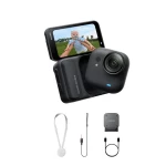 كاميرا الحركة إنستا 360 GO 3 فائقة الصغر: تسجيل فيديو مذهل بدقة 2.7K، مقاومة للماء، تصوير بدون استخدام اليدين، سعة تخزين 128 جيجابايت، مثالية للتصوير الفوتوغرافي والسفر - انستا 360