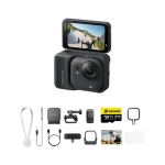 حزمة دراجة Insta360 GO 3 فائقة الجودة: كاميرا حركة سوداء منتصف الليل تلتقط فيديو 2.7K مذهل، مثالية لمغامرات ركوب الدراجات مع العديد من الحوامل والملحقات - انستا 360
