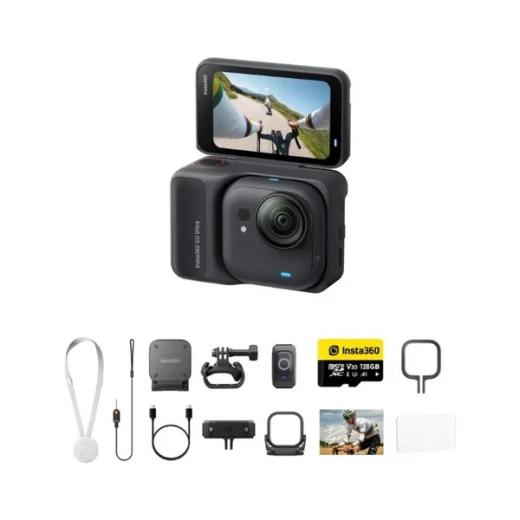 حزمة دراجة Insta360 GO 3 فائقة الجودة: كاميرا حركة سوداء منتصف الليل تلتقط فيديو 2.7K مذهل، مثالية لمغامرات ركوب الدراجات مع العديد من الحوامل والملحقات حزمة دراجة Insta360 GO 3 فائقة الجودة: كاميرا حركة سوداء منتصف الليل تلتقط فيديو 2.7K مذهل، مثالية لمغامرات ركوب الدراجات مع العديد من الحوامل والملحقات