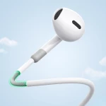 Joyroom JR-EW01 Wired Earphones Half In Ear Design with 14.2mm Driver Unit, Built In Microphone, Volume Control, & White Color for Universal Compatibility - Joyroom