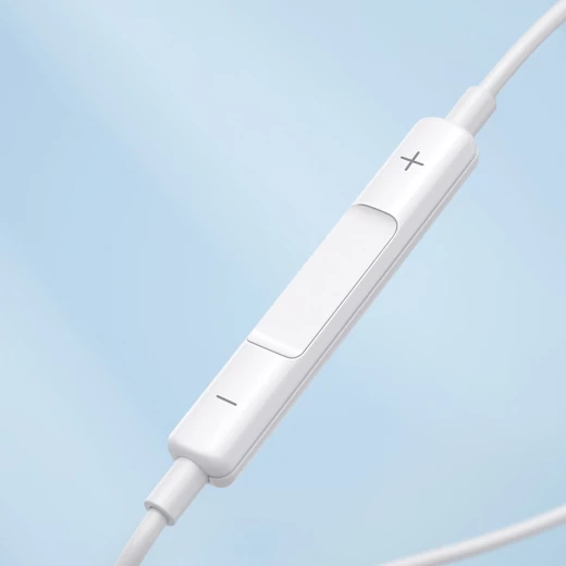 Joyroom JR-EW01 Wired Earphones Half In Ear Design with 14.2mm Driver Unit, Built In Microphone, Volume Control, & White Color for Universal Compatibility - Joyroom - Image 4