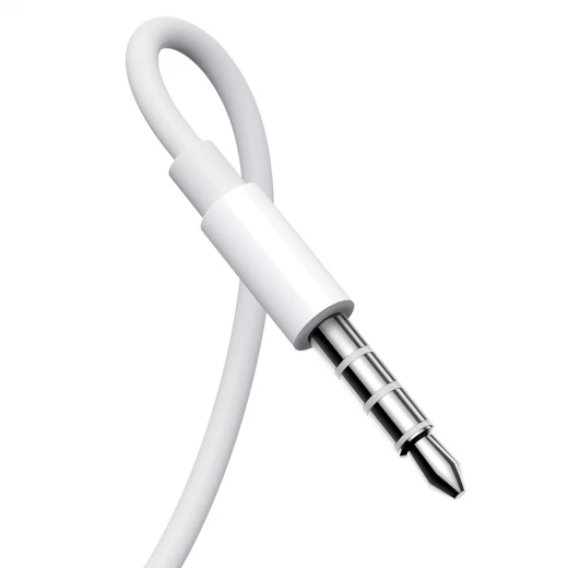 Joyroom JR-EW01 Wired Earphones Half In Ear Design with 14.2mm Driver Unit, Built In Microphone, Volume Control, & White Color for Universal Compatibility - Joyroom - Image 7