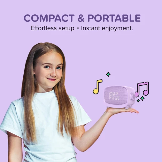 myFirst Voice 2 Kids Karaoke Machine – Wireless Microphone, Purple, Portable Karaoke Speaker for Kids, Fun Singing and Music Experience, Easy Controls, Safe and Child-Friendly Design, Perfect for Home Entertainment and Parties - myFirst - Image 2
