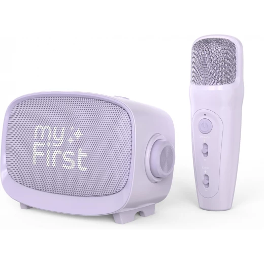 myFirst Voice 2 Kids Karaoke Machine – Wireless Microphone, Purple, Portable Karaoke Speaker for Kids, Fun Singing and Music Experience, Easy Controls, Safe and Child-Friendly Design, Perfect for Home Entertainment and Parties
