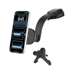شاحن سيارة لاسلكي مغناطيسي Belkin BoostCharge، شحن سريع Qi2، أسود