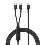 كابل بيلكن بوست تشارج برو مضفر USB C إلى USB C مزدوج 140 واط أسود، أبيض - بيلكين