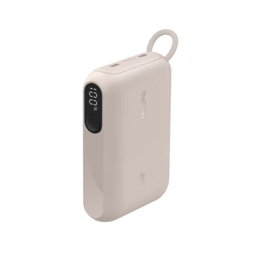 بنك طاقة بيلكن بوست تشارج 10K مع شاشة رقمية، 20 واط USB-C، رملي - بيلكين - Image 5