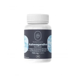 Herbal Dynasty  Ashwagandha roots (Indian ginseng) at a concentration of 350 mg for each capsules