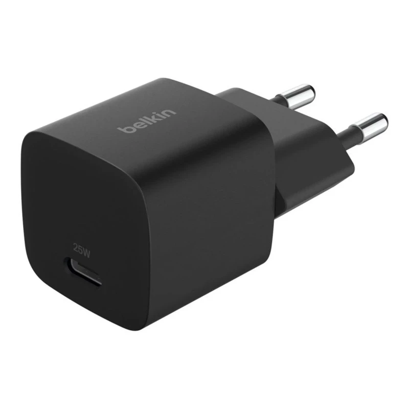 شاحن حائط Belkin USB-C بقوة 25 واط، محول طاقة للشحن السريع لأجهزة iPhone و Samsung و iPad و Pixel و Nintendo Switch - بيلكين