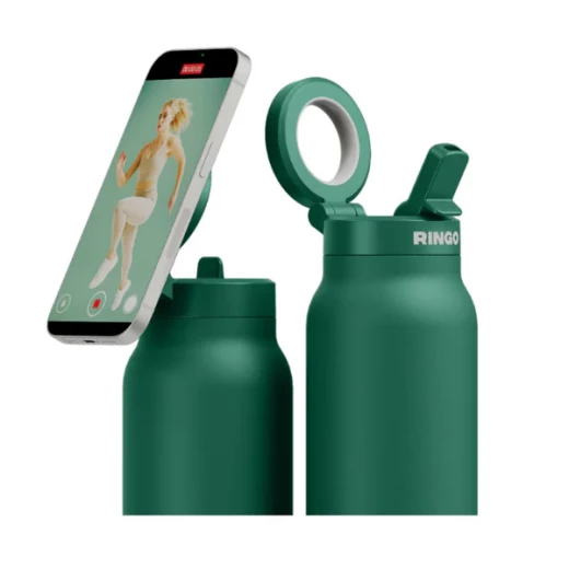Ringo MagSafe Water Bottle + Magnetic Booster Ring – 709ml, RIN-RGO24SIP-GN, Insulated Stainless Steel Water Bottle with Magnetic Booster Ring, Leakproof Portable Design, Ideal for Daily Hydration, Travel and Gym Use - Ringo - Image 4