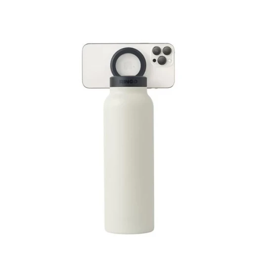 RINGO Water Bottle 32 Oz with MagSafe Screw Lid and Booster Ring Ivory - Ringo - Image 3