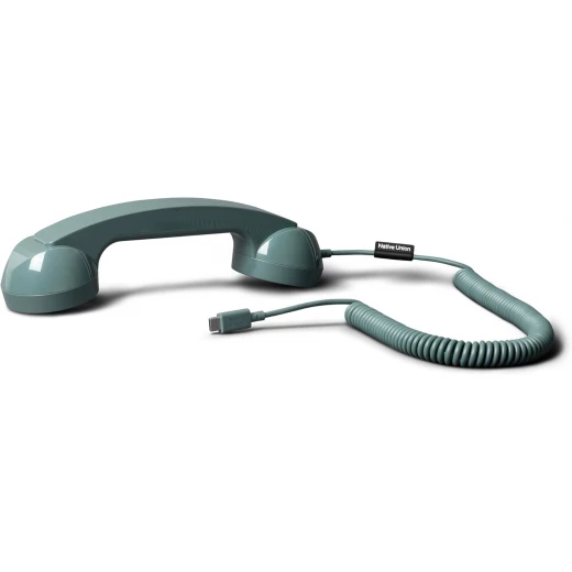 Native Union POP Phone Retro Handset with USB C, Slate Green Native Union POP Phone Retro Handset with USB C, Slate Green