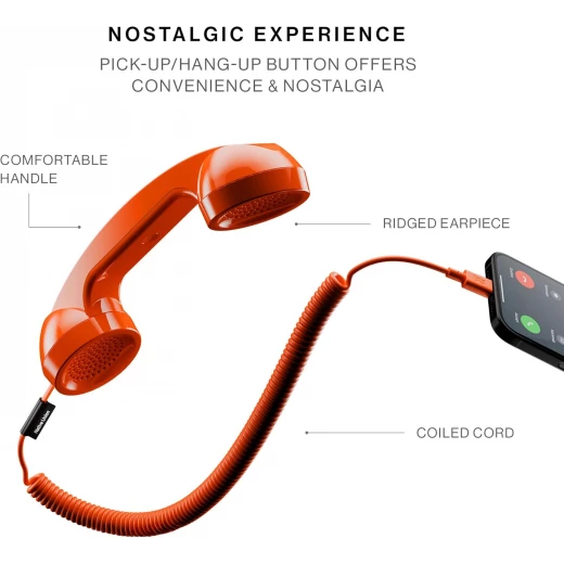 Native Union Pop Phone Retro Handset with USB C Charging and Modern Design, Black Color, Offers Enhanced Audio Quality and Comfortable Grip, Compatible with Multiple Devices - Native Union - Image 3