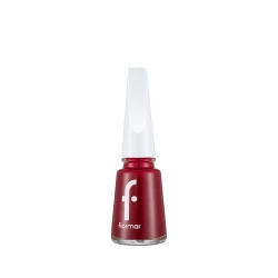 Flormar Nail Enamel 406 Dark Red Long Lasting Polish 11 ML Bottle Perfect for Professional Manicure Stunning Shade for Women with a High Shine Finish