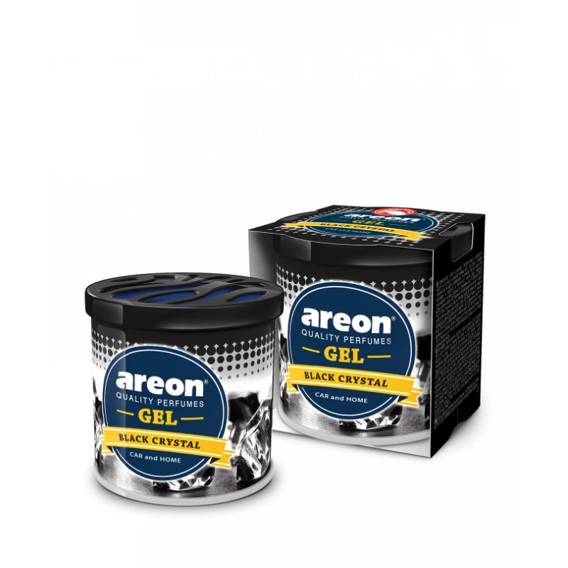 معطر جو للسيارة من أريون، جل كريستال أسود، مزيل للروائح يدوم طويلاً، 80 جرام