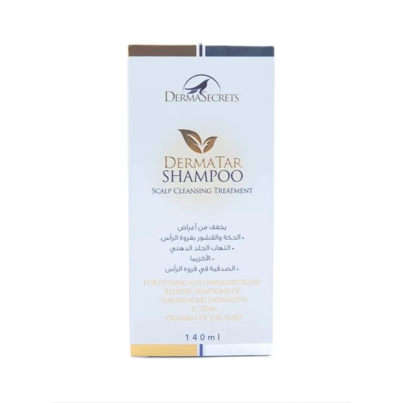 DermaSecrets DermaTar Shampoo 140ml Anti Dandruff Treatment for Scalp Care - DermaSecrets