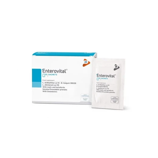 Enterovital 10 Sachets Probiotic Supplement for Digestive Health, Gluten Free Enterovital 10 Sachets Probiotic Supplement for Digestive Health, Gluten Free