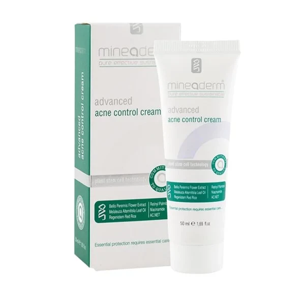 Mineaderm Advanced Acne Control Cream 50ml, Reduces Blemishes, Clears Skin, Non-Comedogenic - Mineaderm