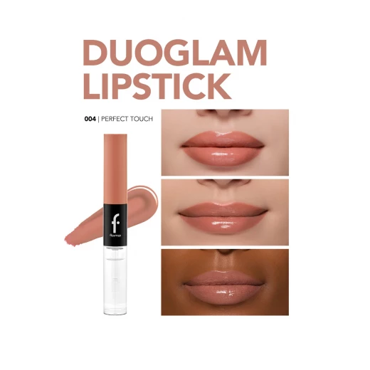 Flormar Duoglam Lipstick 004 Perfect Touch, Long Lasting Liquid Lipstick and Lip Gloss - Flormar - Image 3
