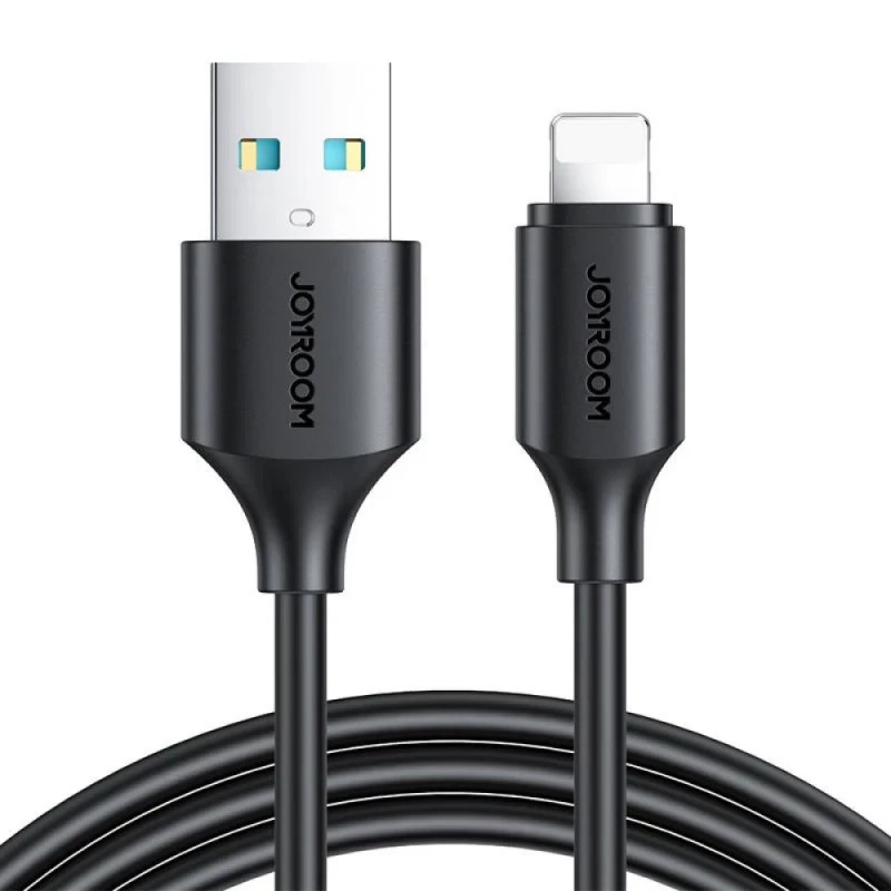 كيبل شحن ونقل بيانات Joyroom S-UL012A9 USB-A إلى Lightning سريع الشحن 0.25 متر أسود - جوي روم