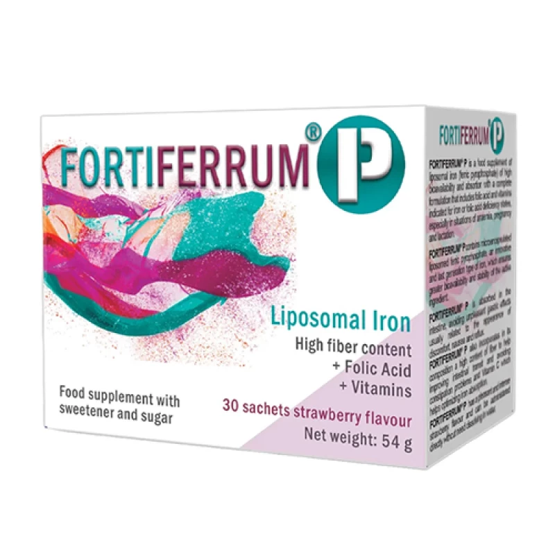 Fortiferrum P Sachets: Liposomal Iron, Folic Acid, Vitamin B Supplement for Anemia