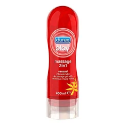 Durex Play Sensual Massage 2 In 1 Lubricant Gel with Ylang Ylang for Enhanced Pleasure, 200ml Bottle for Smooth and Luxurious Experience, Ideal for Couples