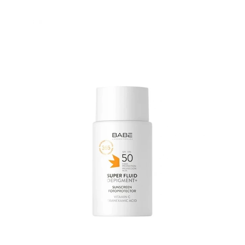 Babe Depigmint Super Fluid 50SPF 50ml Sunscreen, Broad Spectrum Protection, Face and Body - Babe