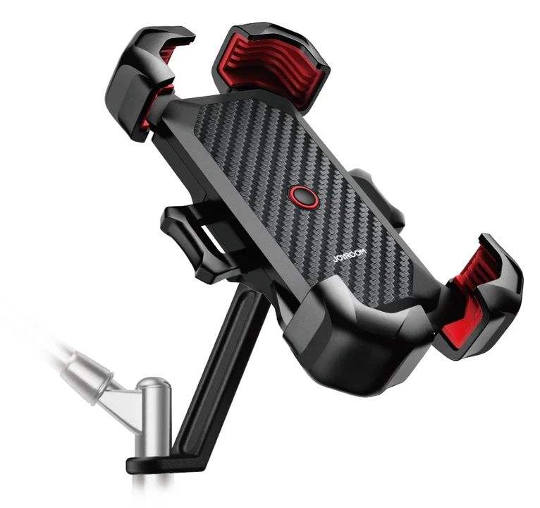Joyroom JR ZS288 Motorcycle Phone Mount, Secure Grip with 360 Degree Rotation, Compatible with Smartphones 4.7 to 6.8 Inches, Black Finish, Easy Installation, Anti Slip Design