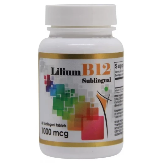 Lilium B12 Vitamin 1000mcg 60 Tablets Supplement for Energy and Memory Support Lilium B12 Vitamin 1000mcg 60 Tablets Supplement for Energy and Memory Support