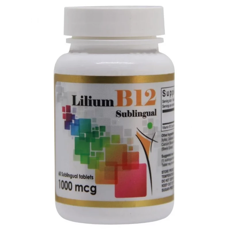 Lilium B12 Vitamin 1000mcg 60 Tablets Supplement for Energy and Memory Support - Lilium