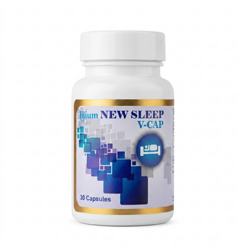 Lilium New Sleep V 30 Capsules Enhanced Sleep Quality Formula Featuring Melatonin, Valerian Root, and Chamomile for Restful Nights and Reduced Sleep Disturbances - Lilium
