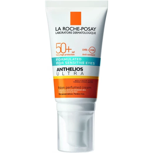 كريم واقي الشمس La Roche-Posay Anthelios Ultra للعيون الحساسة بعامل حماية 50+، خالٍ من العطور، 50 مل كريم واقي الشمس La Roche-Posay Anthelios Ultra للعيون الحساسة بعامل حماية 50+، خالٍ من العطور، 50 مل